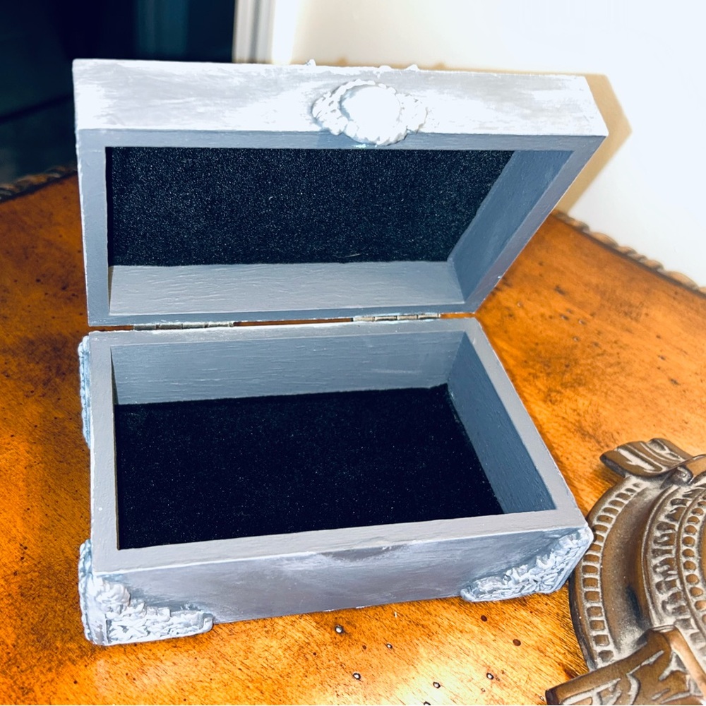 Elegant Handmade Powder Blue Trinket Box